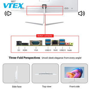 23.8 "कार्यालय एक पीसी में वी आकार के धातु आधार नीचे केसिंगटन लॉक 5 एमपी कैमरा डेस्कटॉप कंप्यूटर ऑफिस सभी एक पीसी में - Product Image 5