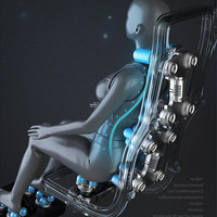 Fauteuil de massage électrique 3D 4D Shiatsu avec pétrissage et airbags corporels, zéro gravité, pour la maison