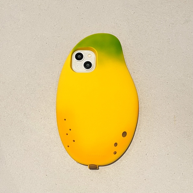Unique 3D Yellow Mango Design Shockproof Soft Silicone Mobile Phone Case for iPhone 11 1 2 13 14 15 Pro Max