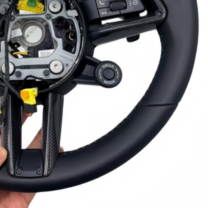Volante de Cuero para <span class=keywords><strong>Porsche</strong></span> 911 <span class=keywords><strong>964</strong></span> 993 996 997 991 992 718 986 987 981 982 Boxster Cayman Cayenne Panamera con Perilla - Product Image 5