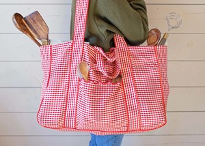 Women Crossbody Handbags Wholesale Ric Rac Beach Tote Bag Monogrammed Gingham Tote Bag - Product Image 4