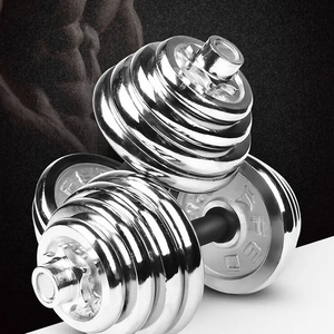 Ensemble de haltères réglables en chrome pour la musculation, haltères réglables en chrome de 50 kg - Product Image 5