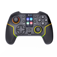 Manette de jeu à capteur de mouvement avec écran d'affichage, joystick à effet Hall RGB, compatible avec Switch, PC, téléphone portable