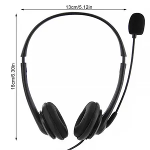 Usb Earphone Computer Laptop Wired Over Head Earphones Gaming Music Headphone With Microphone