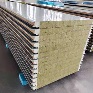 50mm Rock Wool <strong>Sandwich</strong> <strong>Panel</strong> <strong>Roof</strong> Sound Proof <strong>Panels</strong> Building Materials Rockwool <strong>Roof</strong> <strong>Sandwich</strong> <strong>Panel</strong> Roofing for Terrace - Product Image 6