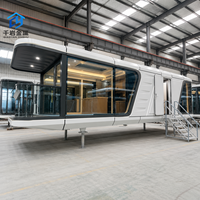 Cápsula Espacial Prefabricada de Lujo, Cabaña Modular, Transpirable, Impermeable, Aislada, Interior Completo, Glamping, Casa Pequeña, Villa