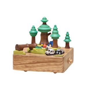 नाजुक लक्जरी भव्य कार्टून लकड़ी के संगीत बॉक्स 'बच्चों के लिए जन्मदिन का उपहार घर के गहने हिंडोला संगीत बॉक्स - Product Image 6