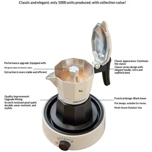 หม้อ<span class=keywords><strong>กาแฟ</strong></span>มอคค่าพอทแบบใช้ไฟฟ้า วัสดุ PP ทนความร้อน พร้อมวาล์วคู่ ใช้ในครัวเรือน ขนาดเล็ก สไตล์อิตาเลียน แบบใช้มือ - Product Image 3