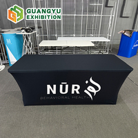 Housse de table en spandex imprimée durable à bas prix pour tables pliantes de 6 pieds, lavable et résistante aux plis, idéale pour les configurations de chapiteaux et de tentes