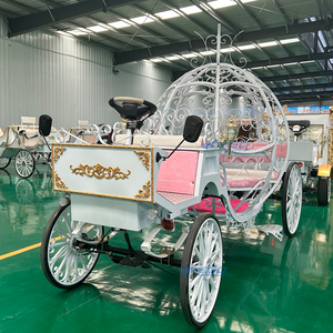 Carruaje de Lujo Eléctrico Modelo Calabaza Real 2025 para Bodas, Carroza de Caballos de 4 Ruedas para Transporte Especial, a la Venta - Product Image 5
