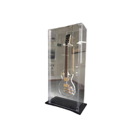Grand écran d'affichage pour guitare électrique en acrylique, personnalisé, protection contre les UV, avec lumières Led, pièces
