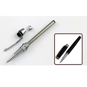 Taiwan-Hersteller Holzdreh-Chrome Messing-Stift-Kits silber DIY Holz Dreh-Rollerball-Stift-Kit für Erwachsene