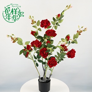 Planta Artificial de Peonía en Maceta de Plástico de 70 cm con 12 Cabezas, para Decoración de Interiores y Exteriores, Hogar, Oficina, Jardín, Sin Mantenimiento - Product Image 2