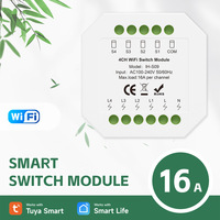 Nouveau design 2026 Module de relais mini Wi-Fi Tuya 16A compatible Alexa et Google Home 1 à 4 voies