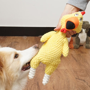 Animale Domestico Cane Accessori Interattivo Movimento <span class=keywords><strong>Squeaky</strong></span> Pollo Peluche Imbottito Giocattolo Masticare Giocattolo per Cane - Product Image 1