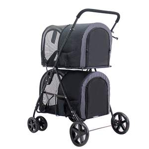 Grande <span class=keywords><strong>Poussette</strong></span> de Voyage de Luxe à 4 Roues Double <span class=keywords><strong>Poussette</strong></span> pour Animaux de Compagnie pour Chats Chiens - Product Image 2