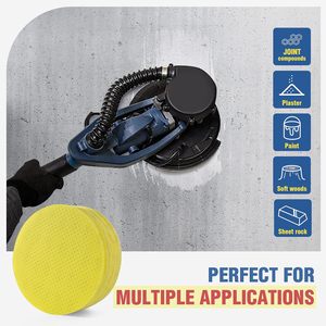 25 disques de ponçage pour cloisons sèches de 9 pouces, grain 120, avec trous multiples, fixation auto-agrippante - Outils abrasifs multi-usages - Product Image 4
