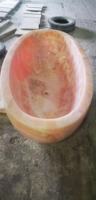 Vente chaude Naturel Rose onyx Portable Salle De Bains Baignoires Marbre Spa Baignoire pour Hôtel Personnalisé Polonais Accessoire Style