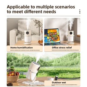 Nuevo Humidificador Ultrasónico Inteligente de Plástico para el Hogar, con Humidistato, Luz Nocturna LED RGB, Diseño Portátil y Funcionamiento Silencioso - Product Image 4