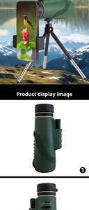 تلسكوب أحادي محمول عالي الدقة <span class=keywords><strong>80X100</strong></span> للتكبير باليد للأنشطة الخارجية والصيد والتخييم والهواتف الذكية المتوافقة - Product Image 4