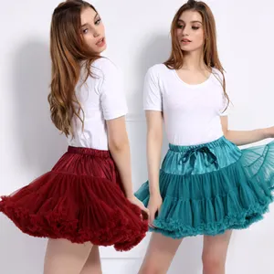 Mulheres Vestido Tutu Por Atacado Adolescentes Vestidos de Tutu de Tule Ruffles Clássico Adulto Saia Meninas Saia Tutu Cor Sólida para As Mulheres