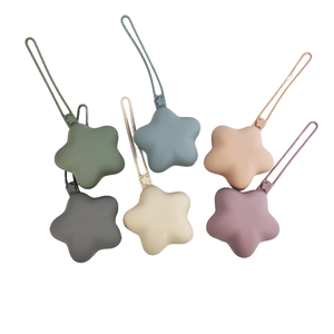 Kotak Penyimpanan Portabel Silikon Food Grade 100% Bentuk Bintang Lima Warna Solid untuk Penggunaan Sehari-hari, Tempat Penyimpanan Empeng, Promosi - Product Image 4