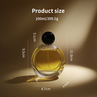 Eric Flacon de parfum plat de luxe 100ml en vente en gros Boîte personnalisée Flacon vide de luxe Flacon de parfum Bouteilles de parfum sérigraphie de logo