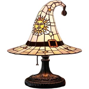 Dropshipping Shopify <b>Witch</b> Hat Light Up Resin Figurine Glowing Halloween Party Table <b>Decor</b> Creative Lamp - Product Image 1