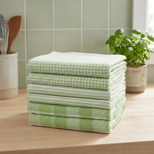 Serviettes de cuisine carrées en coton tissé jetables à séchage rapide, écologiques, pour nettoyage à sec, faible grammage, OEM ODM, marque privée, vente en gros, en vrac - Product Image 1