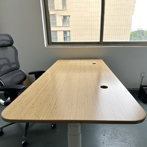 Customizable office <b>desk</b> panel, bamboo board, single-panel table, bamboo table, solid wood storage rack, simple home use. - Product Image 1