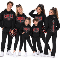 Hoodie Cheerleading Custom Berhias Rhinestone, Sweatshirt Tim untuk Remaja Putri, Pakaian Latihan Cheer, Pullover Logo Personal