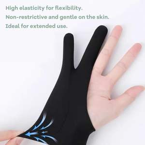 قفاز رسم LISI بشاشة لمس سعوية بالكامل، بإصبعين وثلاث طبقات، مع خاصية رفض راحة اليد، لأجهزة iPad، لوازم فنية ورسومية - Product Image 5