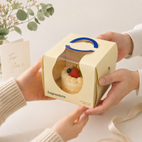 Boîtes à gâteaux en carton transparent avec fenêtre, gaufrage, pelliculage mat et paillettes pour gâteaux d'anniversaire et de mariage