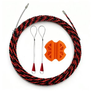 <span class=keywords><strong>Tire</strong></span>-câble isolé tressé à trois brins de 5 mm x 30 m avec pince à <span class=keywords><strong>fil</strong></span> pour câblage <span class=keywords><strong>électrique</strong></span> - Product Image 1