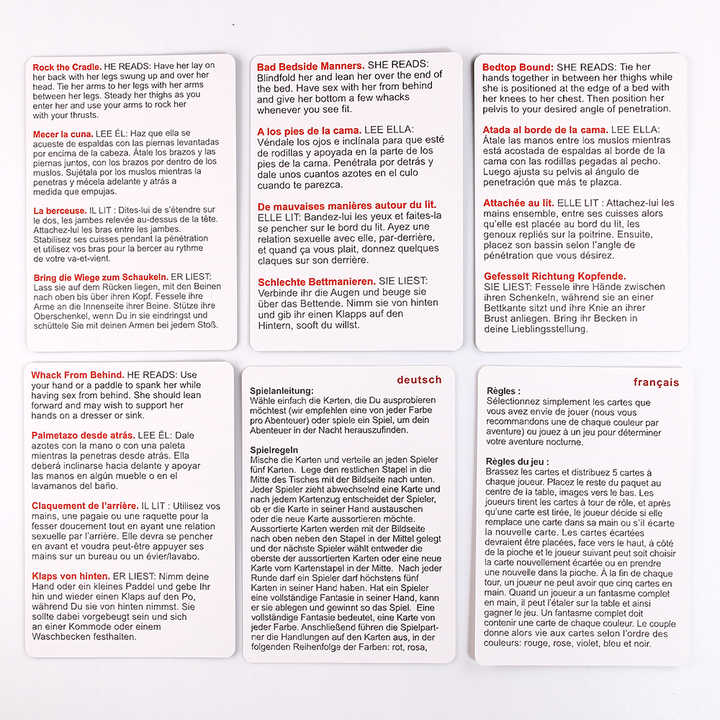 Free Custom Box In English Spanish French German 50 Position Sex  