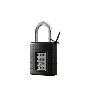 Combination Pad Lock Zinc Alloy Black Rectangular Double Lever Locking Warehouse Gate Gym Doors Windows - Product Image 5