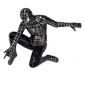 Vendita calda di alta qualità di grandi dimensioni in fibra di vetro resina Spiderman sulla parete statua scultura - Product Image 4