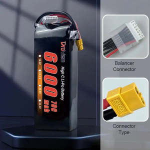 โดรนอัตราสูง6000mAh-9000mAh 6S 35C 22.2V FPV แบตเตอรี่ Lipo สำหรับโดรนขนาด7นิ้ว-10นิ้วอุปกรณ์เสริมโดรน - Product Image 6