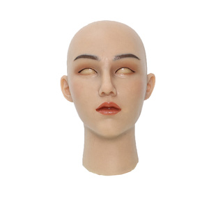 Masque en silicone transgenre personnalisé, masque réaliste pour le visage, peau réelle avec <span class=keywords><strong>maquillage</strong></span> de beauté, masque de fête d'Halloween, cosplay TS - Product Image 2