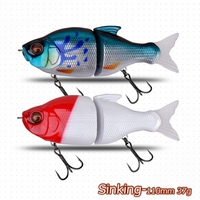 Runtoo – leurres de pêche Swimbait à deux sections de 110mm, 37g, appât artificiel de Simulation coulant pour brochet, perche, bar, nouveau Design