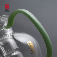Bouilloire Furoot résistante aux hautes températures avec infuseur à thé, grande capacité, en verre borosilicate transparent, style simple