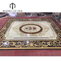 Carrelage de sol en marbre pour entrée de luxe, style européen, jet d'eau