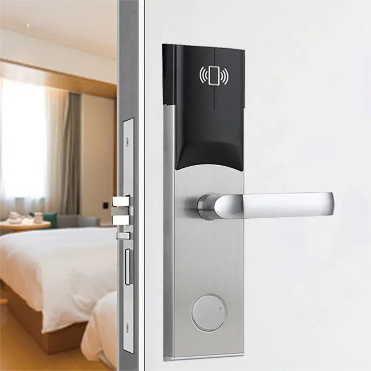 22 Years Lock Factory Hotel Management Software System Access Digital Keys And Cards Rfid Electric Hotel Room Door Lock