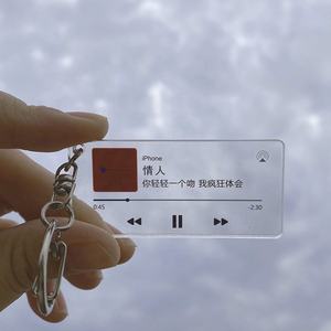NO MOQ custom KPOP testi <span class=keywords><strong>portachiavi</strong></span> fascino acrilico <span class=keywords><strong>Spotify</strong></span> musica acrilico <span class=keywords><strong>portachiavi</strong></span> per i regali dei fan - Product Image 5