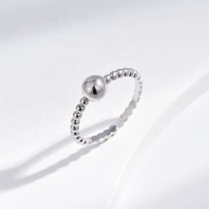 Bague ajustable en argent sterling 925 plaqué or 18 carats, bijoux fantaisie, opale minimaliste, simple, pour le petit doigt, prix usine, vente en gros - Product Image 3