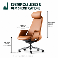 Chaise de bureau électrique ergonomique en cuir PU véritable, réglage multifonction, pivotante, chaise de patron pour PDG, directeur, bureau de luxe