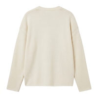 Pull-over en maille ajourée respirant 100 % coton épais, style vintage Y2K, col en V, numéro 86