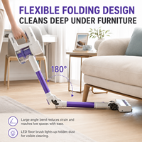 Aspirateur à main sans fil OEM ODM 26000Pa avec moteur sans balais, filtre HEPA, aspirateur portable pour usage domestique, sols et tapis