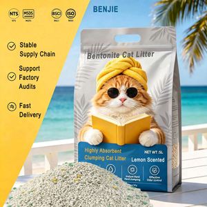 BENJIE High Quality Sand with Fast Clumping & Odor-Control Low Dust Formula for Cats 5L Bentonite Cat Litter - Product Image 1