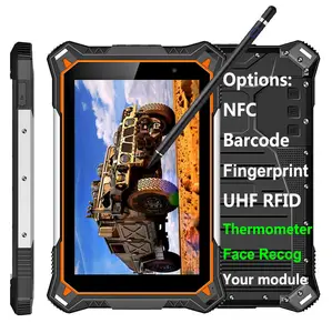 cheapest IP68 4G net large battery 8 inch NFC android rugged tablets MIL-STD-810G Android tablet pc 4G